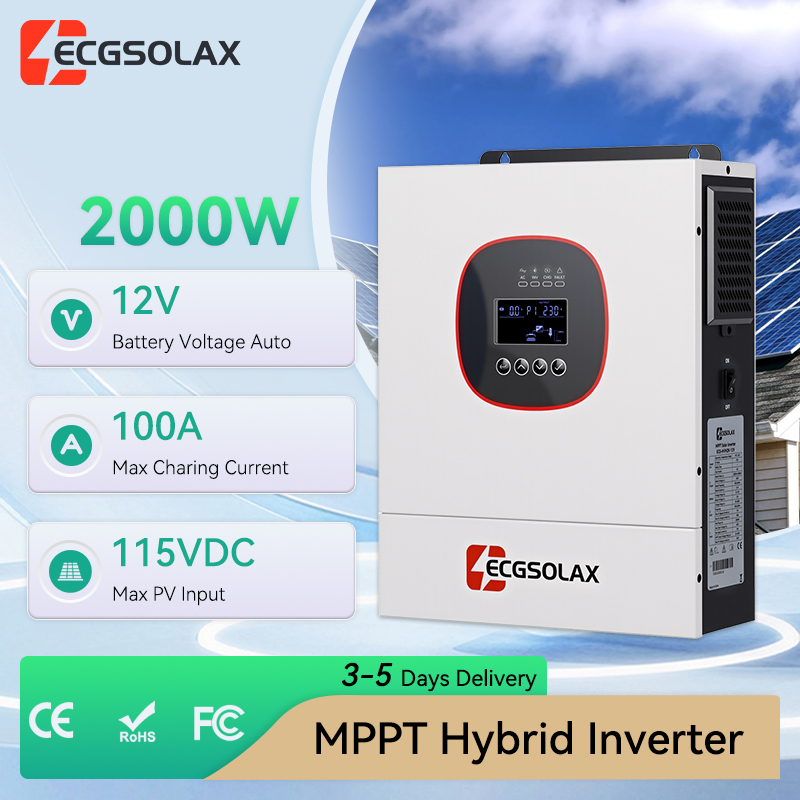Grid Tie Inverter Limiter 2000W - ECGSOLAX 2000W 12V MPPT Hibrit Güneş