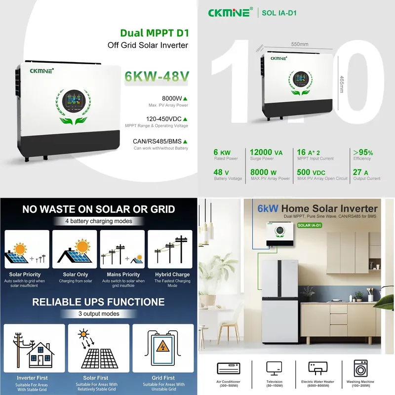 Sıcak Fırsat Toptan Çift MPPT  - Off Grid Solar Inverter 48V 6000W incelemesi ve fiyatı