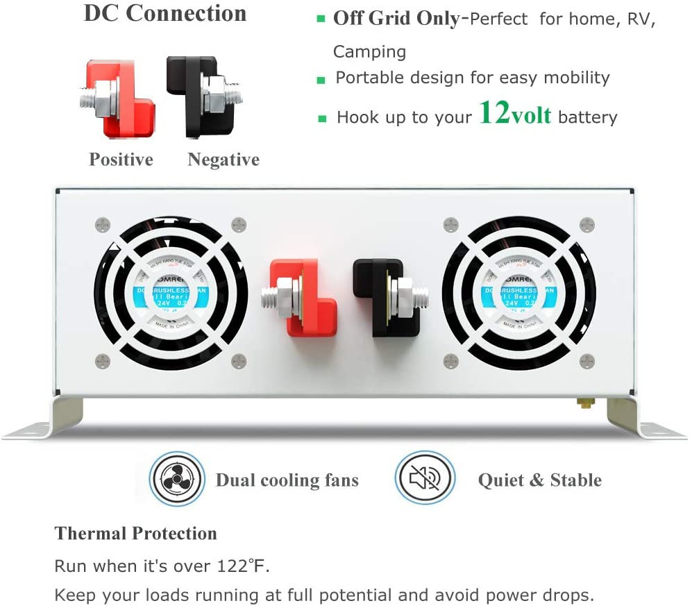 Saf sinüs dalga güç inverteri  - Inverter Pure Sine Wave 60Hz 120V 3000W incelemesi ve fiyatı