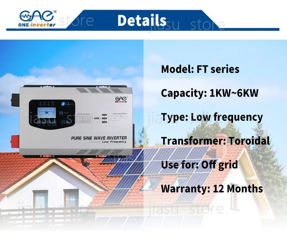 6Kw Güneş Enerjili UPS Güç İnv - Off Grid Solar Inverter 48V 6000W incelemesi ve fiyatı