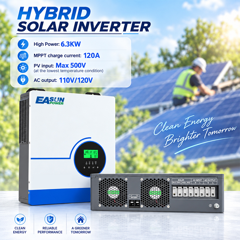 EASUN POWER 6300W Hibrit Güneş - Grid Tie Inverter Limiter 2000W incelemesi ve fiyatı