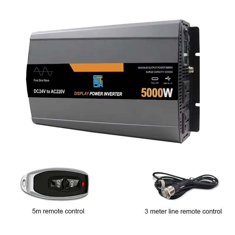 Ters DC 12V 24V 48V'dan AC 110 - Pure Sine Wave Inverter 5000W 48V 220V incelemesi ve fiyatı